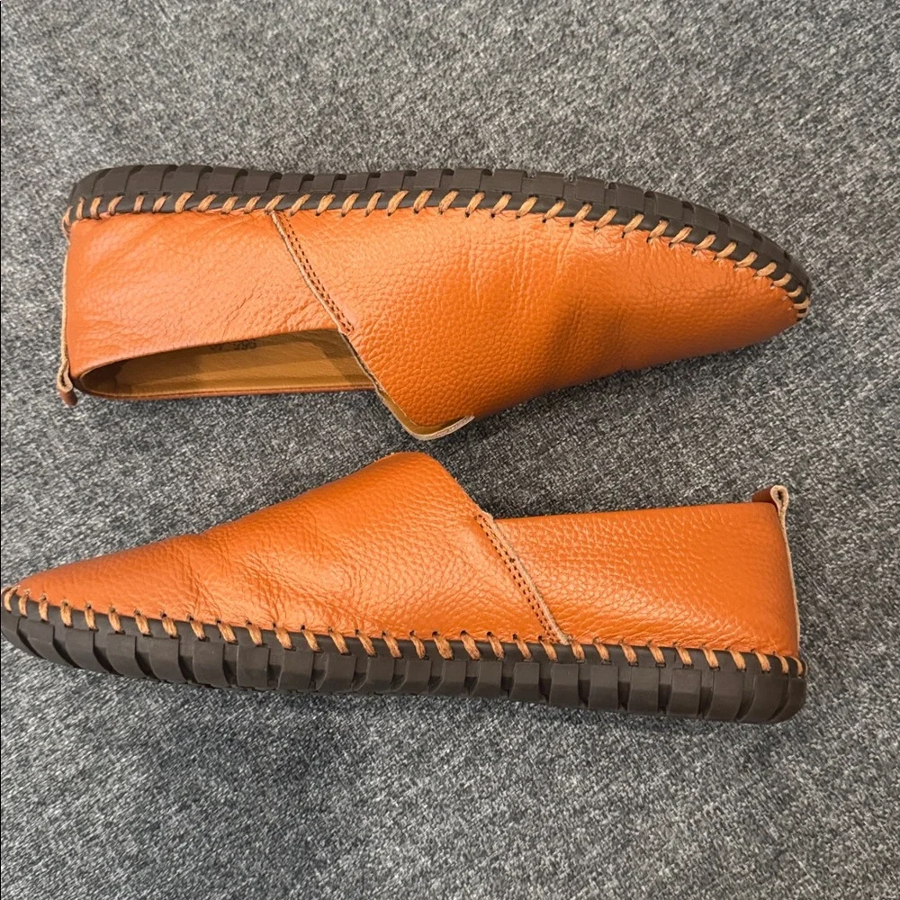 Luodeng Lang Men's Tan Leather‎ Loafers size 40/7.5